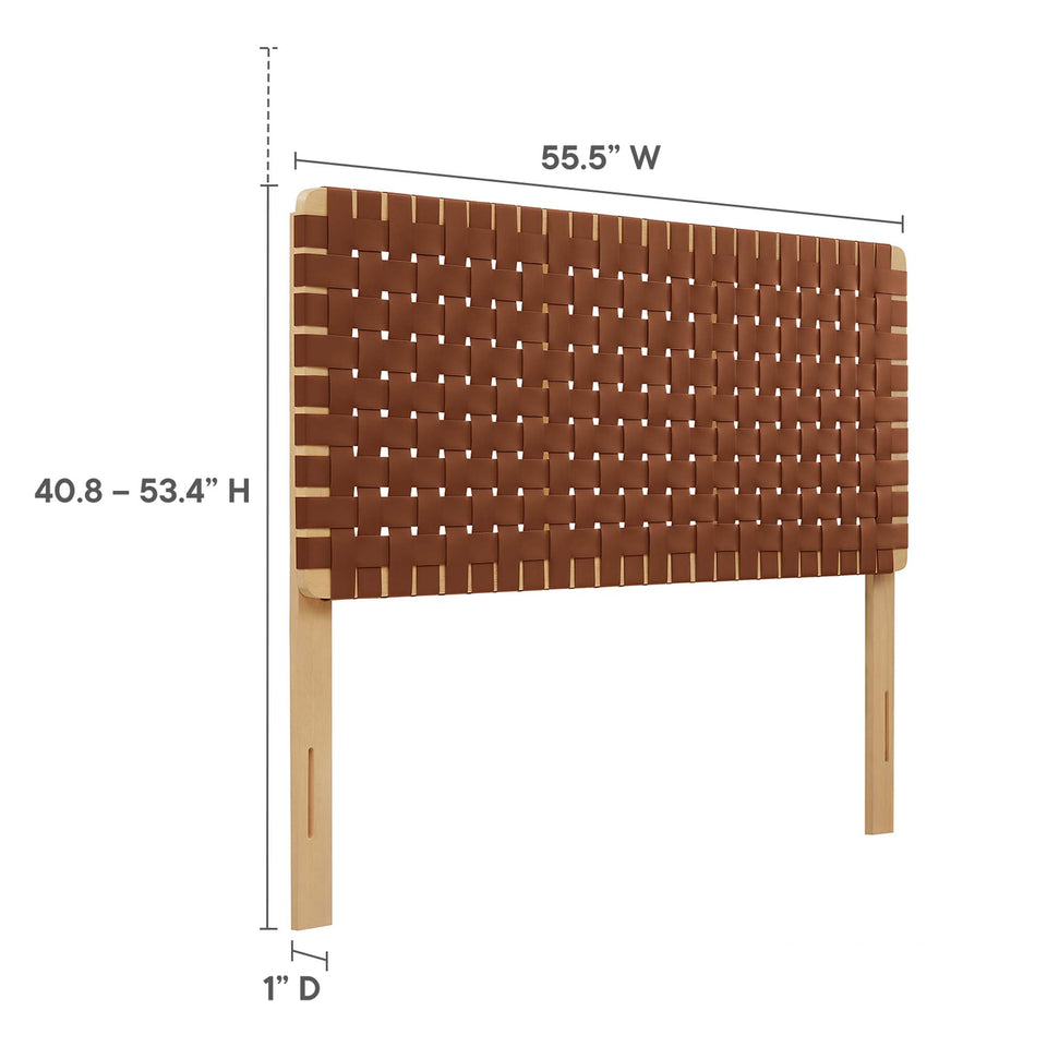 Sparta Weave Vegan Leather Full Headboard by Modway
