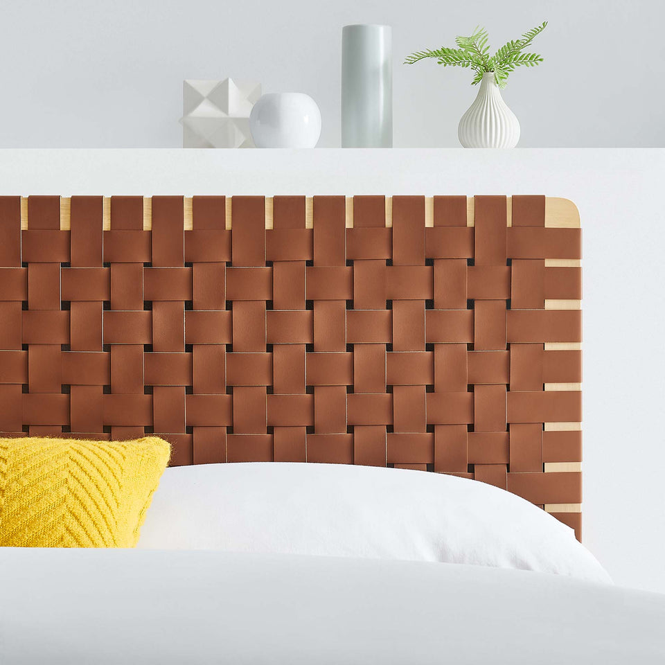Sparta Weave Vegan Leather Full Headboard by Modway