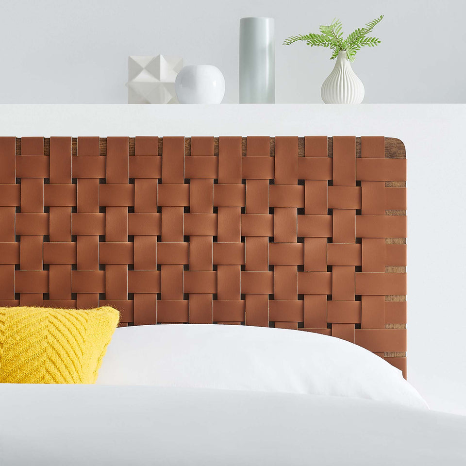 Sparta Weave Vegan Leather Full Headboard by Modway