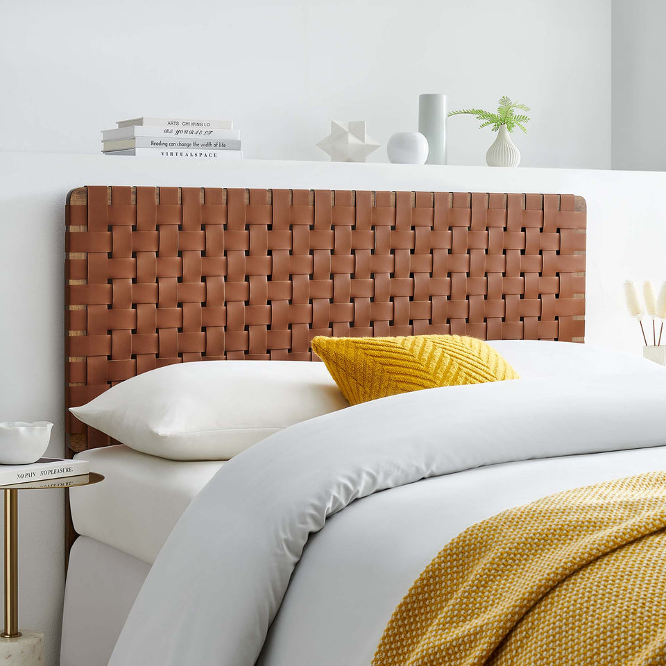Sparta Weave Vegan Leather Full Headboard by Modway