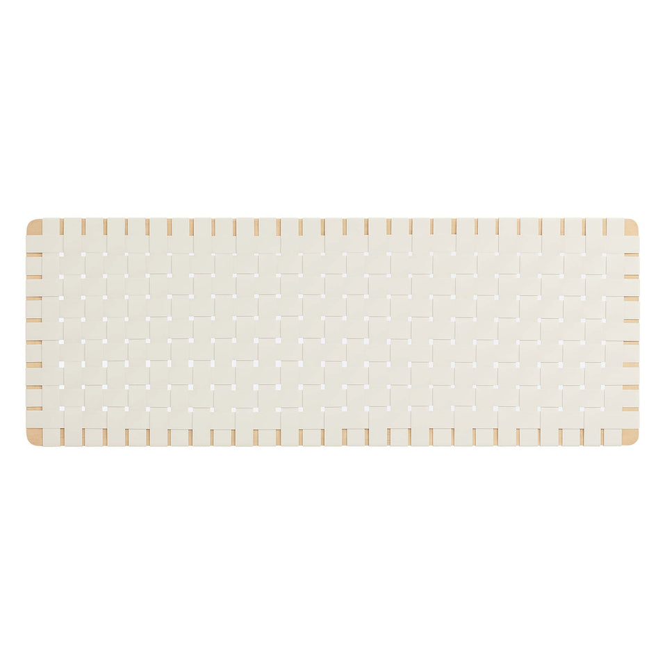 Sparta Weave Wall-Mount Vegan Leather Queen Headboard by Modway