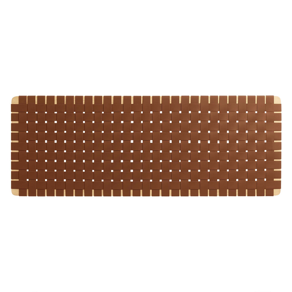 Sparta Weave Wall-Mount Vegan Leather Queen Headboard by Modway
