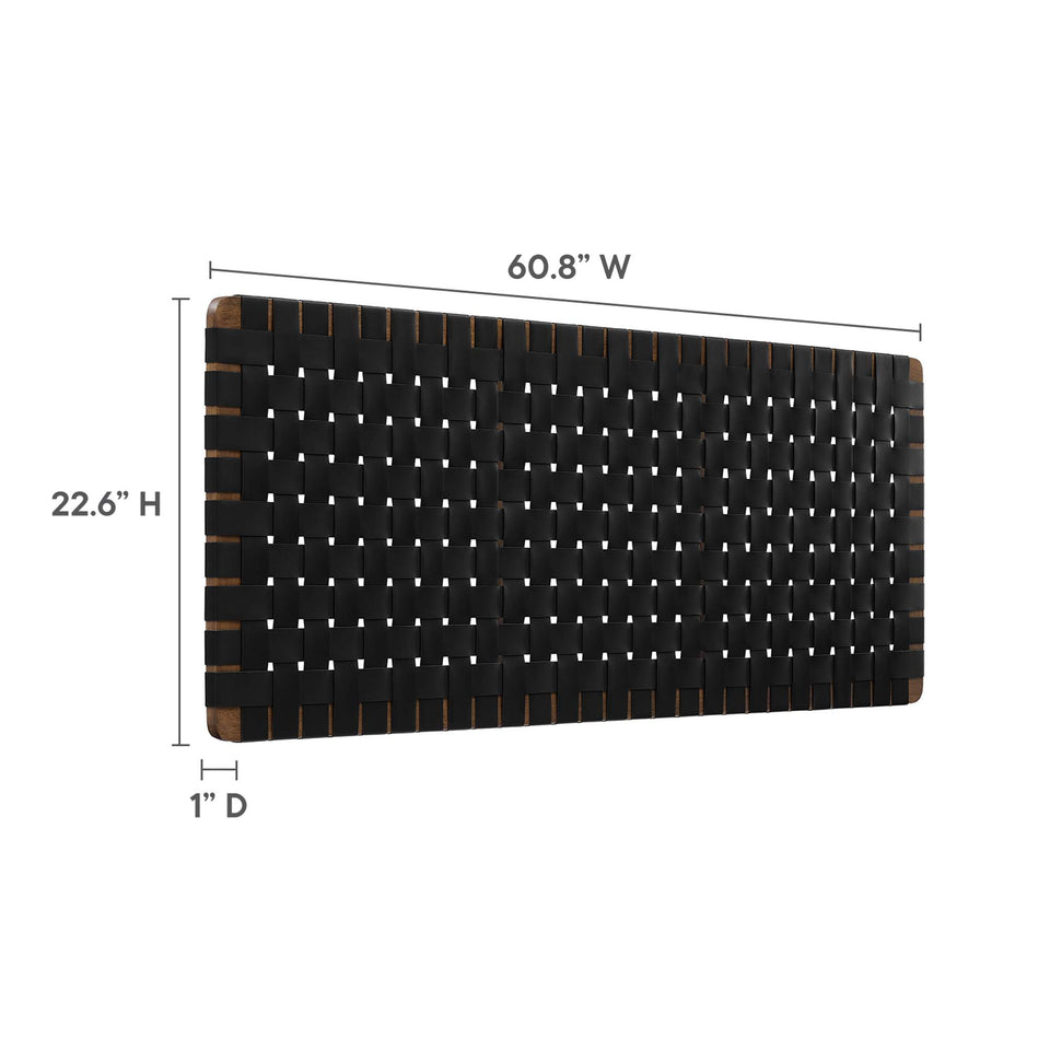 Sparta Weave Wall-Mount Vegan Leather Queen Headboard by Modway