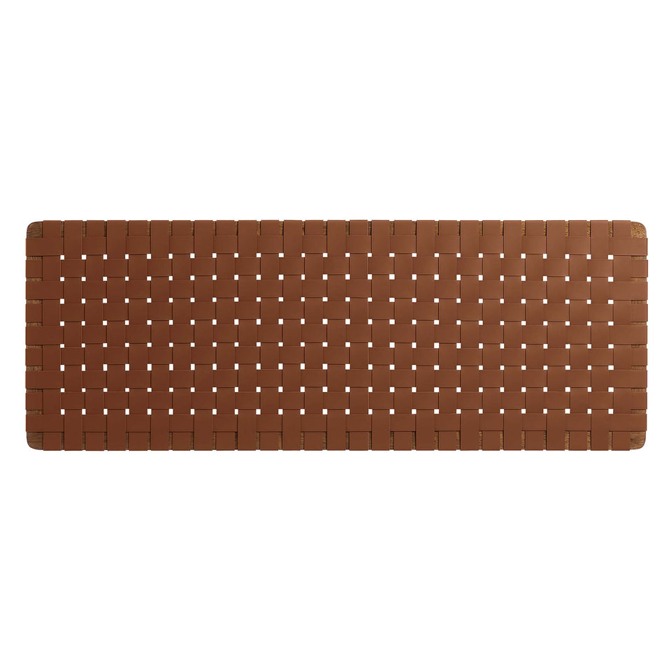 Sparta Weave Wall-Mount Vegan Leather Queen Headboard by Modway
