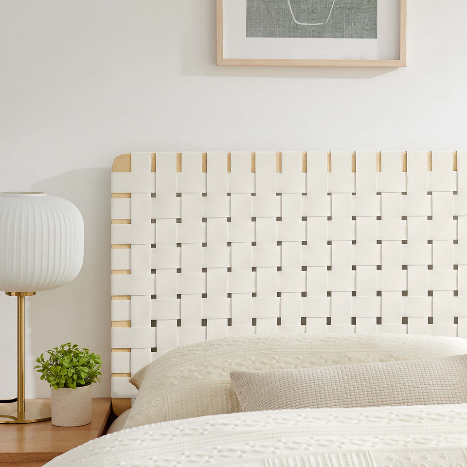Sparta Weave Vegan Leather Queen Headboard by Modway