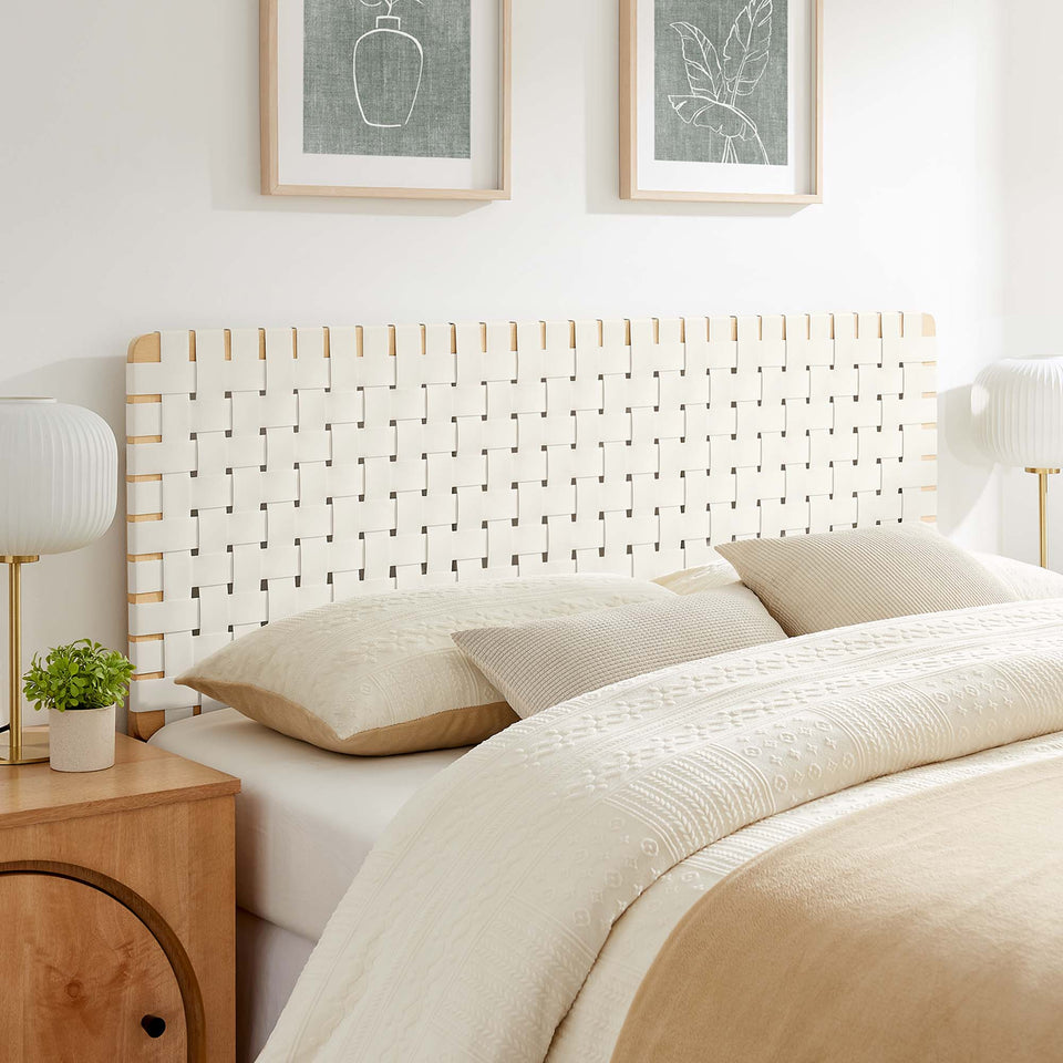 Sparta Weave Vegan Leather Queen Headboard by Modway