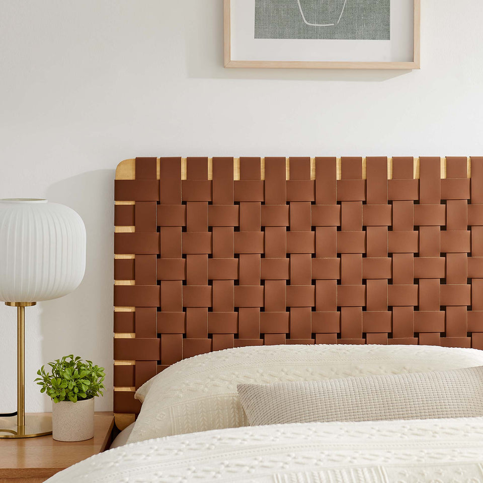 Sparta Weave Vegan Leather Queen Headboard by Modway