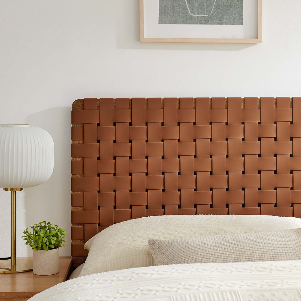 Sparta Weave Vegan Leather Queen Headboard by Modway