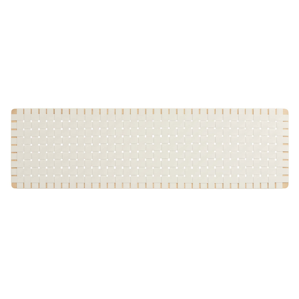 Sparta Weave Wall-Mount Vegan Leather King Headboard by Modway