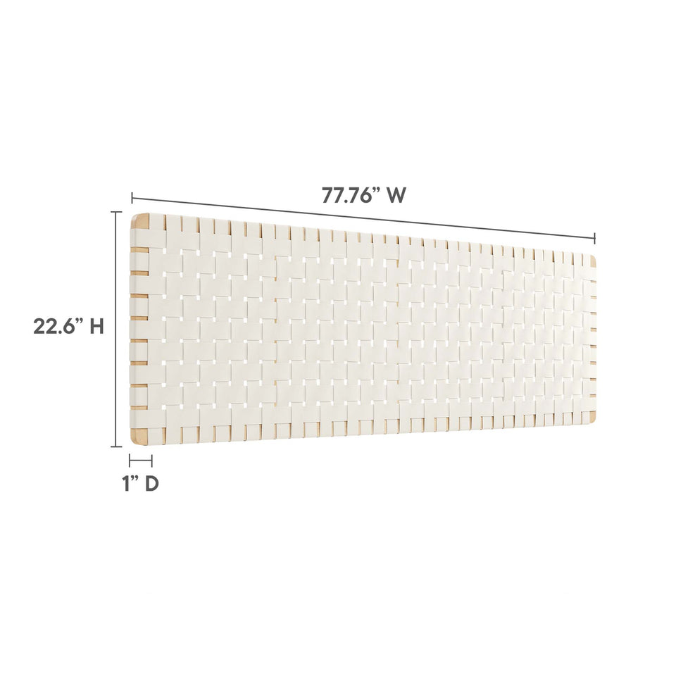 Sparta Weave Wall-Mount Vegan Leather King Headboard by Modway