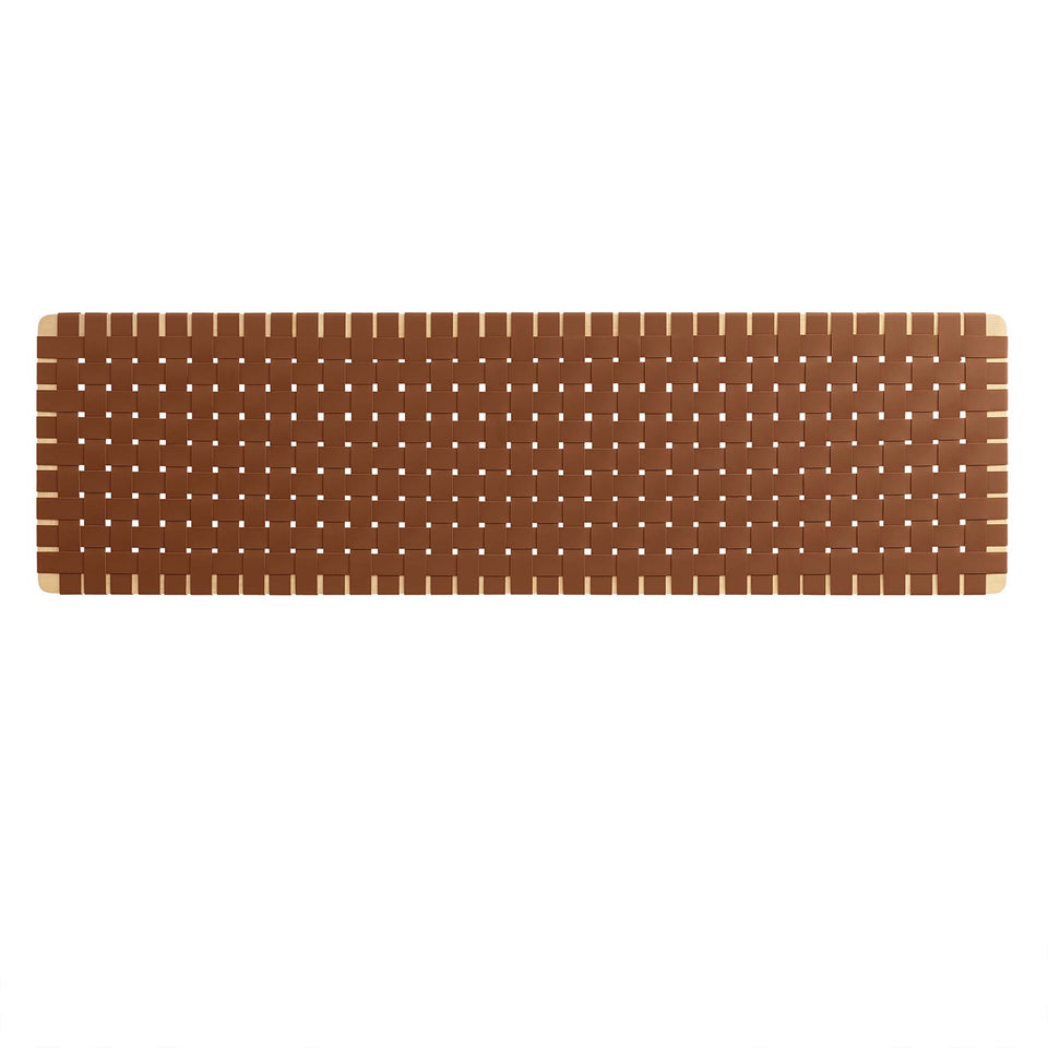 Sparta Weave Wall-Mount Vegan Leather King Headboard by Modway