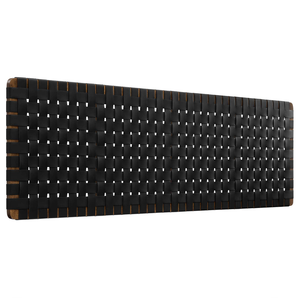 Sparta Weave Wall-Mount Vegan Leather King Headboard by Modway