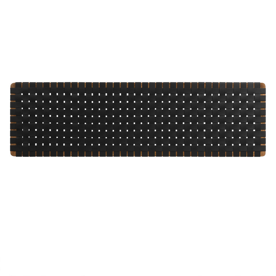 Sparta Weave Wall-Mount Vegan Leather King Headboard by Modway