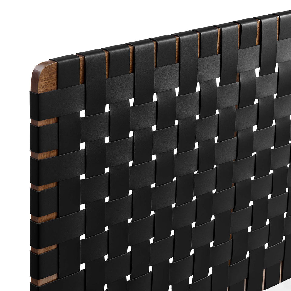 Sparta Weave Wall-Mount Vegan Leather King Headboard by Modway