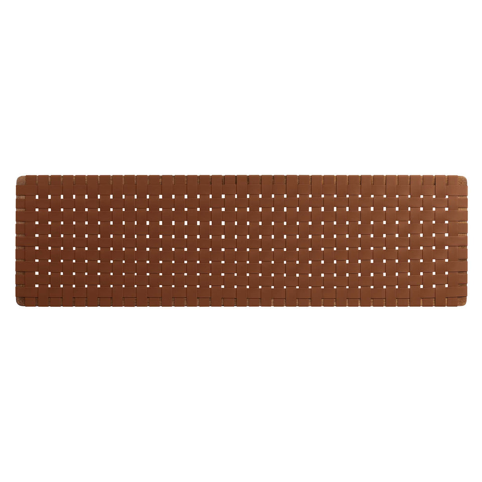Sparta Weave Wall-Mount Vegan Leather King Headboard by Modway