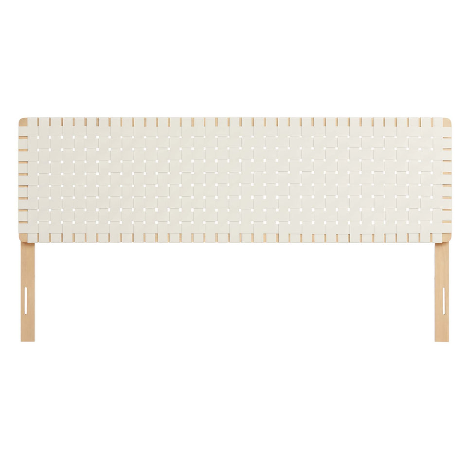 Sparta Weave Vegan Leather King Headboard by Modway