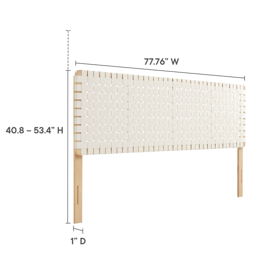 Sparta Weave Vegan Leather King Headboard by Modway