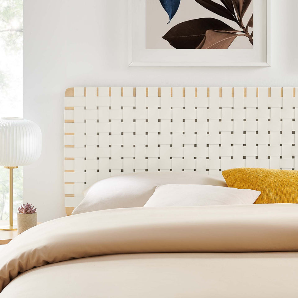 Sparta Weave Vegan Leather King Headboard by Modway