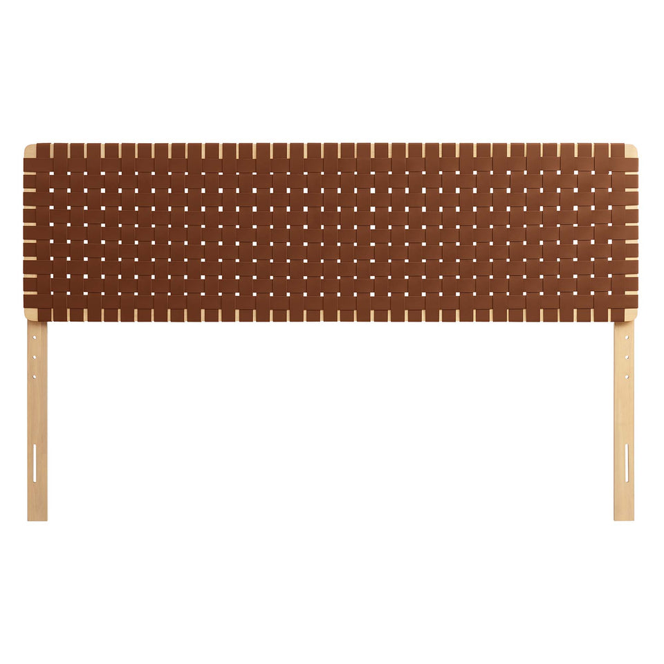 Sparta Weave Vegan Leather King Headboard by Modway