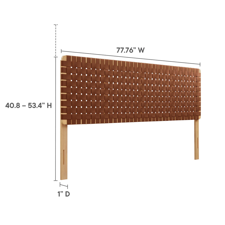 Sparta Weave Vegan Leather King Headboard by Modway