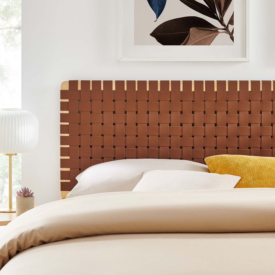 Sparta Weave Vegan Leather King Headboard by Modway