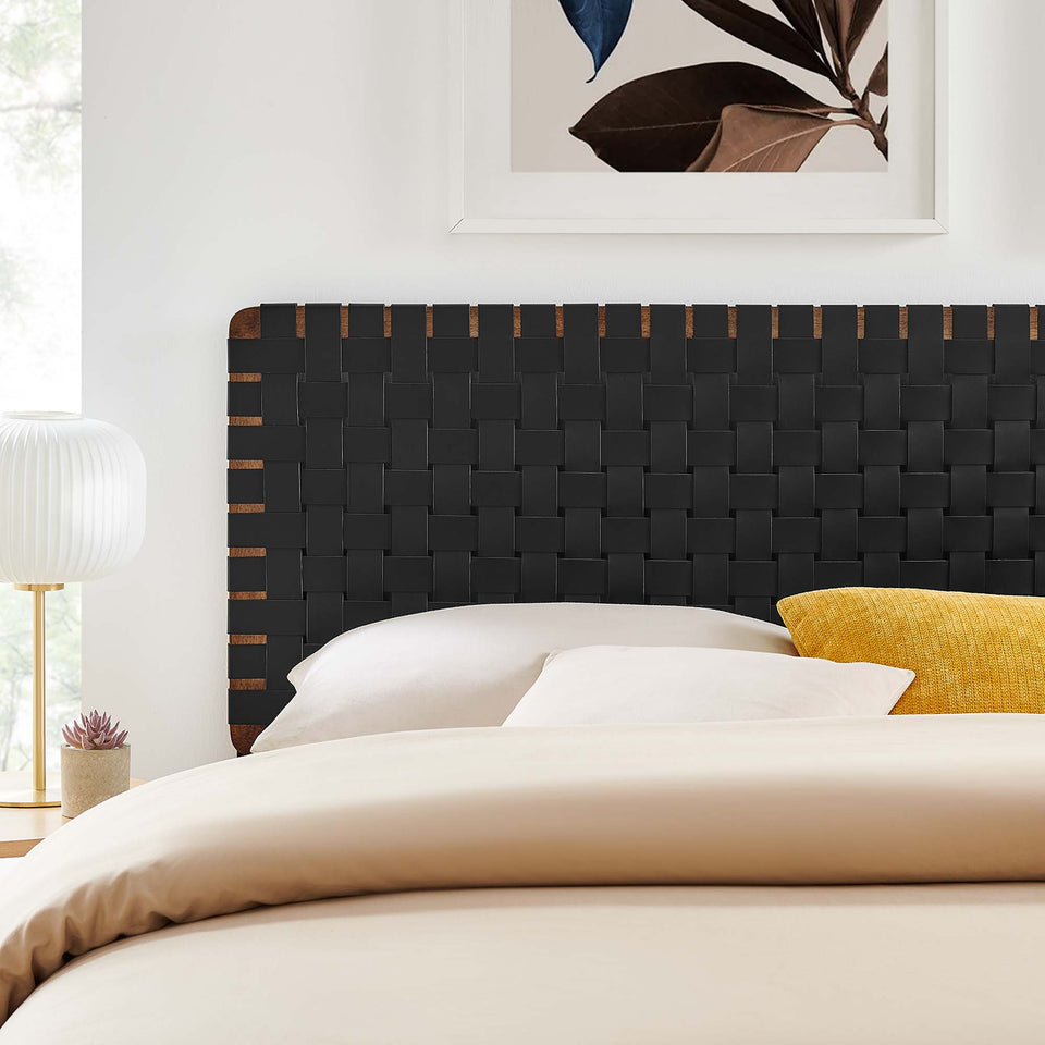 Sparta Weave Vegan Leather King Headboard by Modway