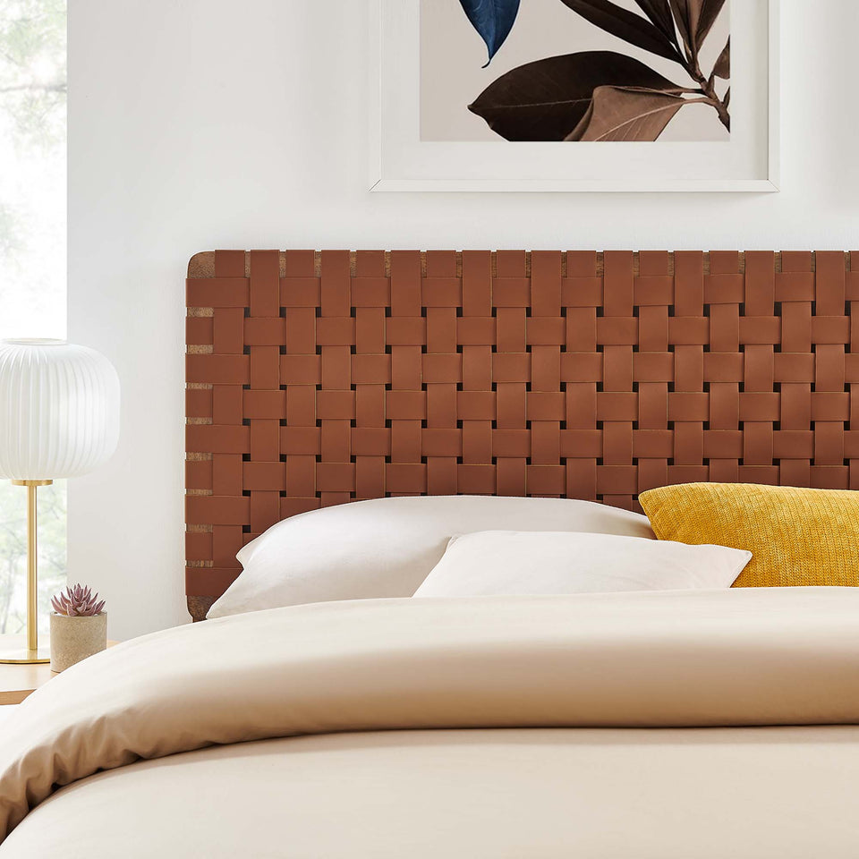 Sparta Weave Vegan Leather King Headboard by Modway