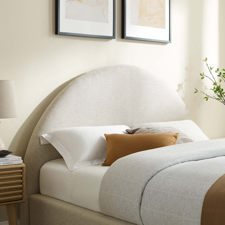 Resort Upholstered Fabric Arched Round King Platform Bed by Modway