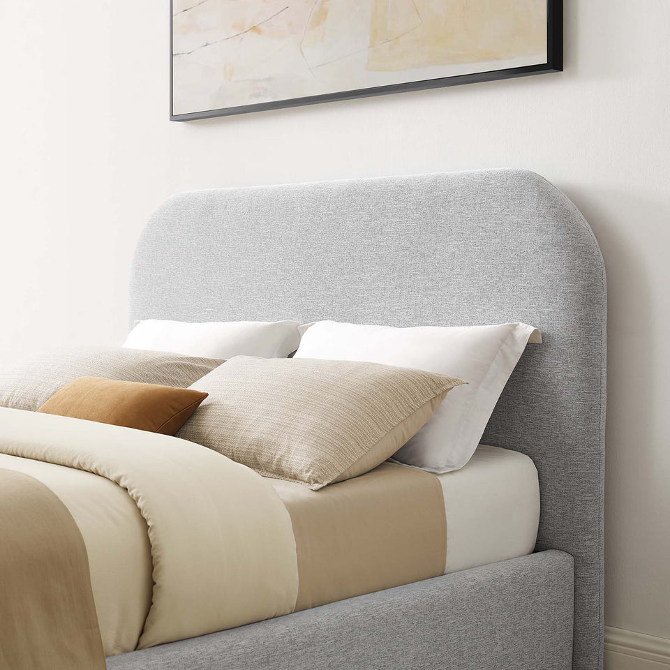 Keynote Upholstered Fabric Curved Full Platform Bed by Modway