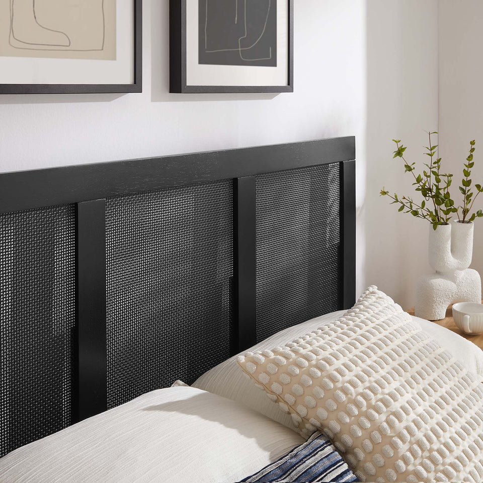 Sirocco Rattan and Wood Full Platform Bed by Modway