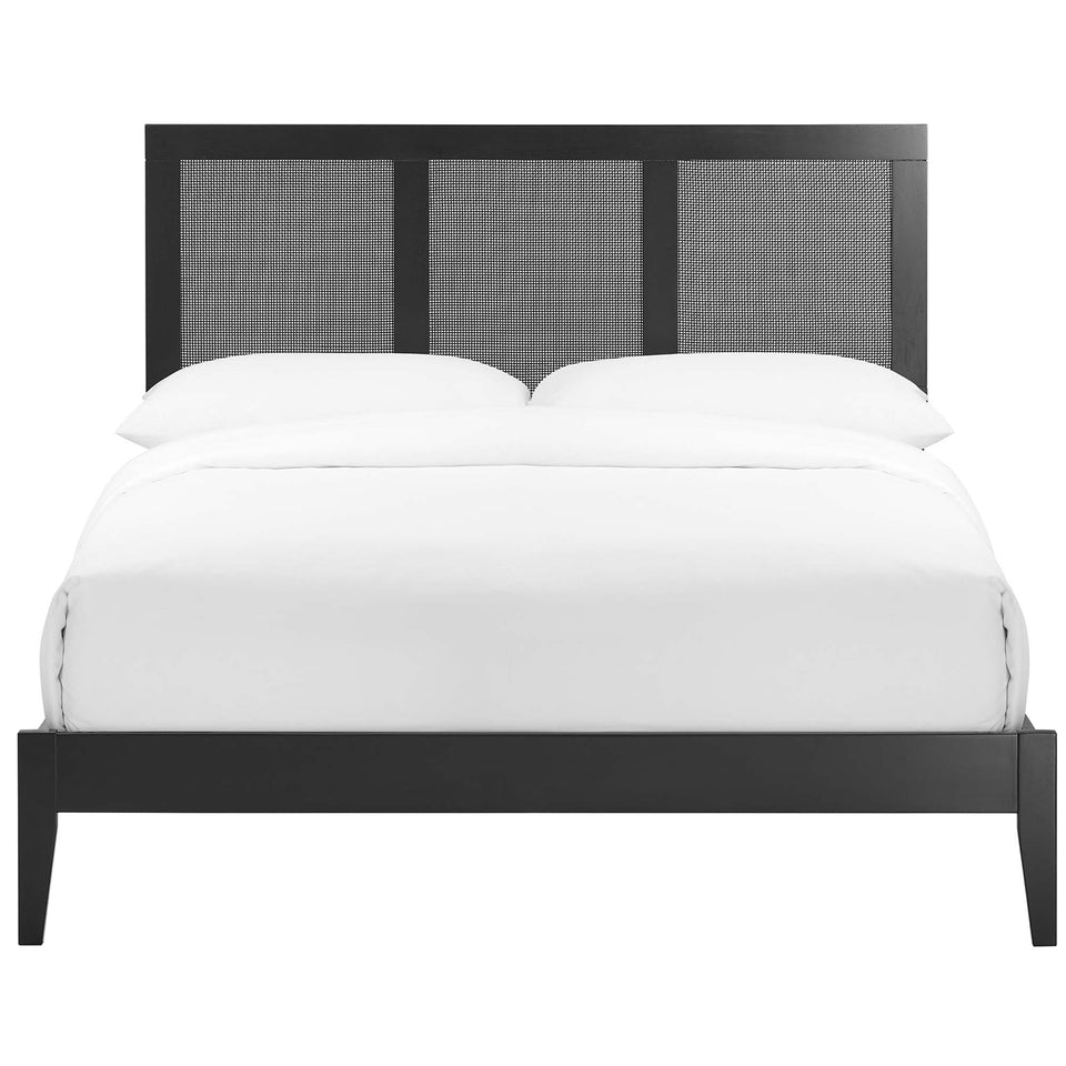 Sirocco Rattan and Wood Full Platform Bed by Modway