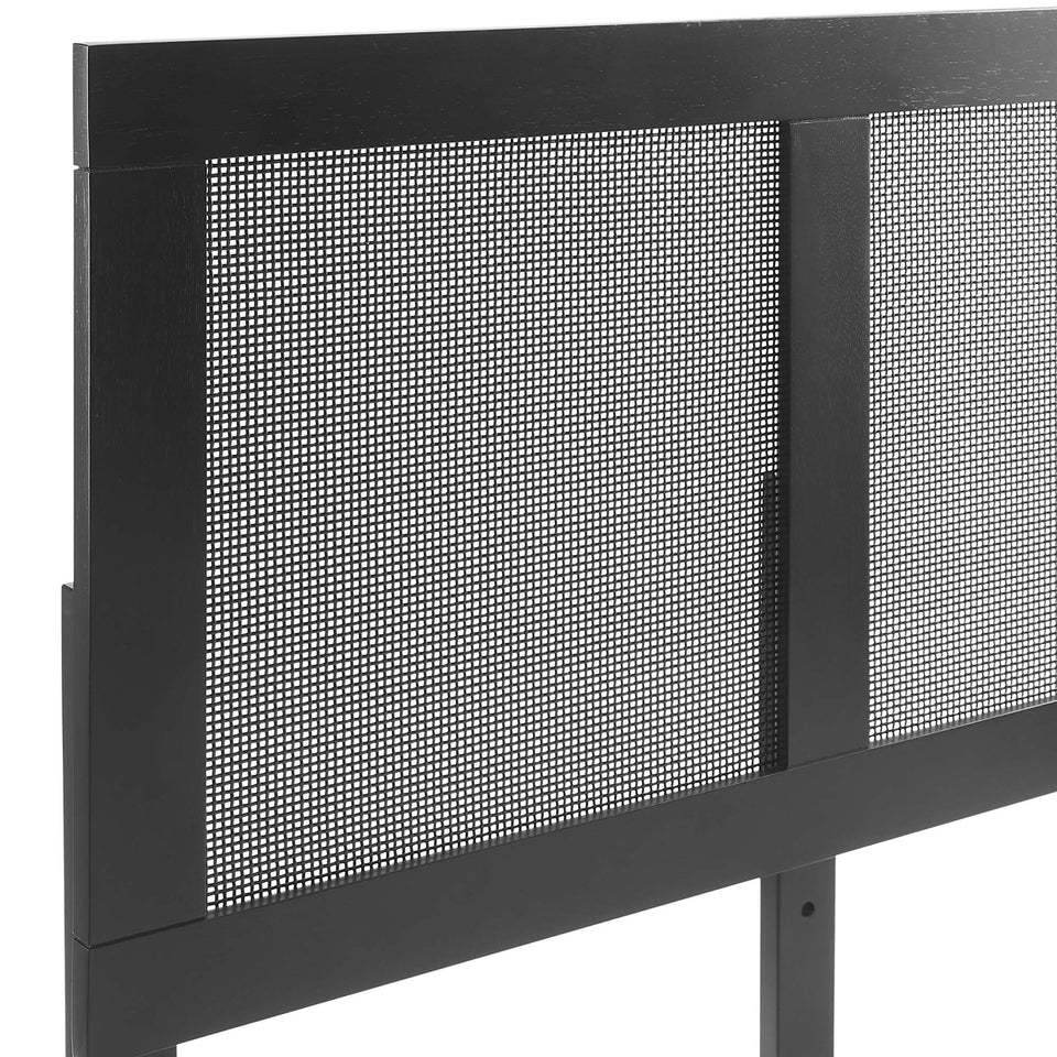 Sirocco Rattan and Wood Full Platform Bed by Modway