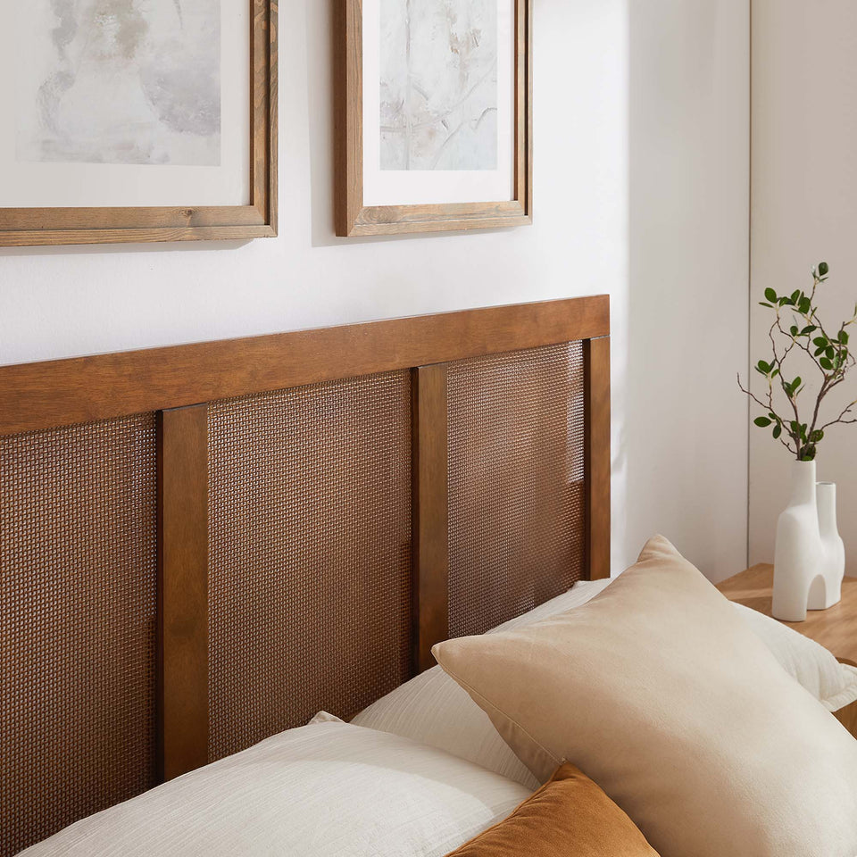 Sirocco Rattan and Wood Full Platform Bed by Modway