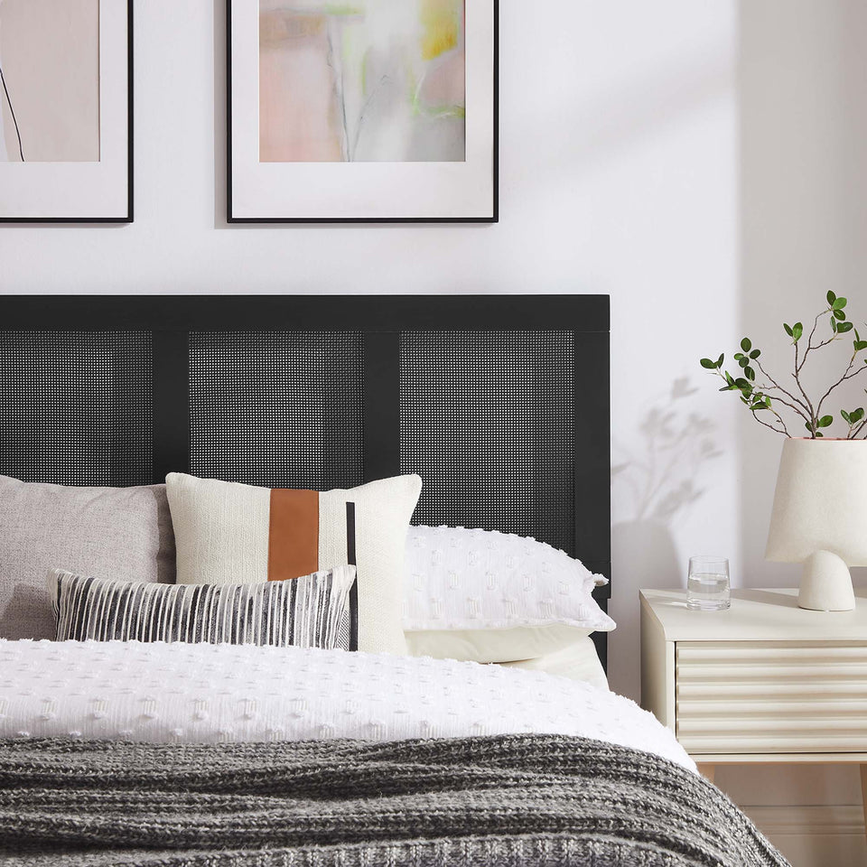 Sirocco Rattan and Wood Queen Platform Bed by Modway