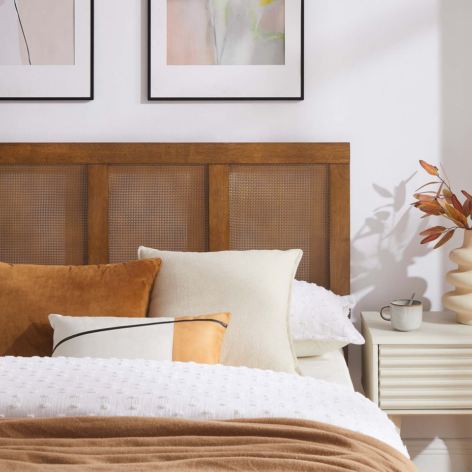Sirocco Rattan and Wood King Platform Bed by Modway