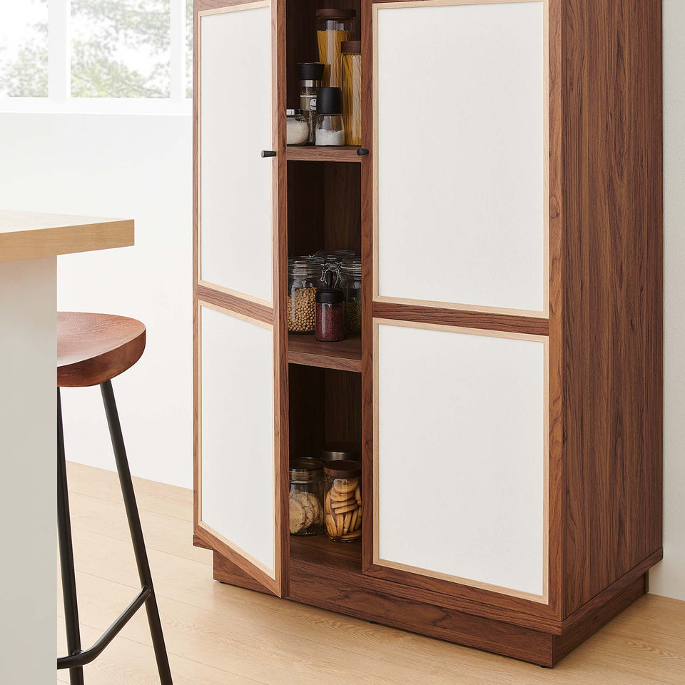 Capri 70" Tall Wood Grain Storage Cabinet by Modway