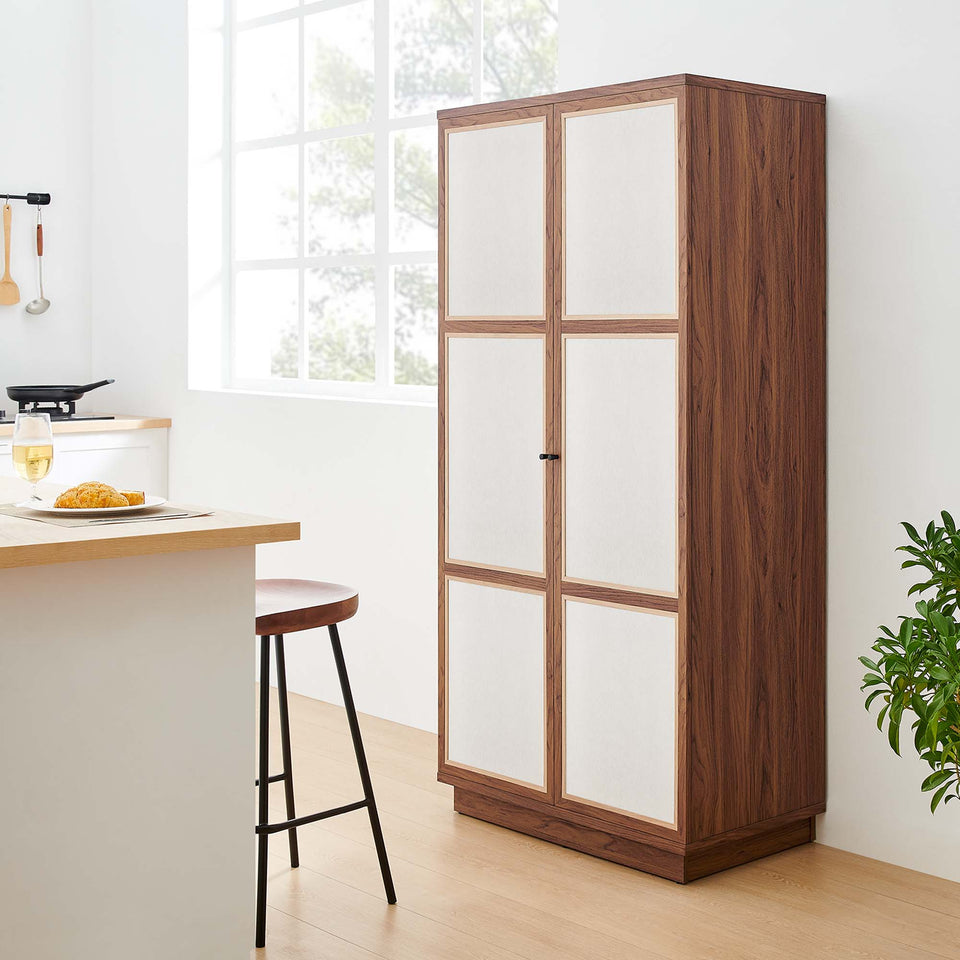 Capri 70" Tall Wood Grain Storage Cabinet by Modway
