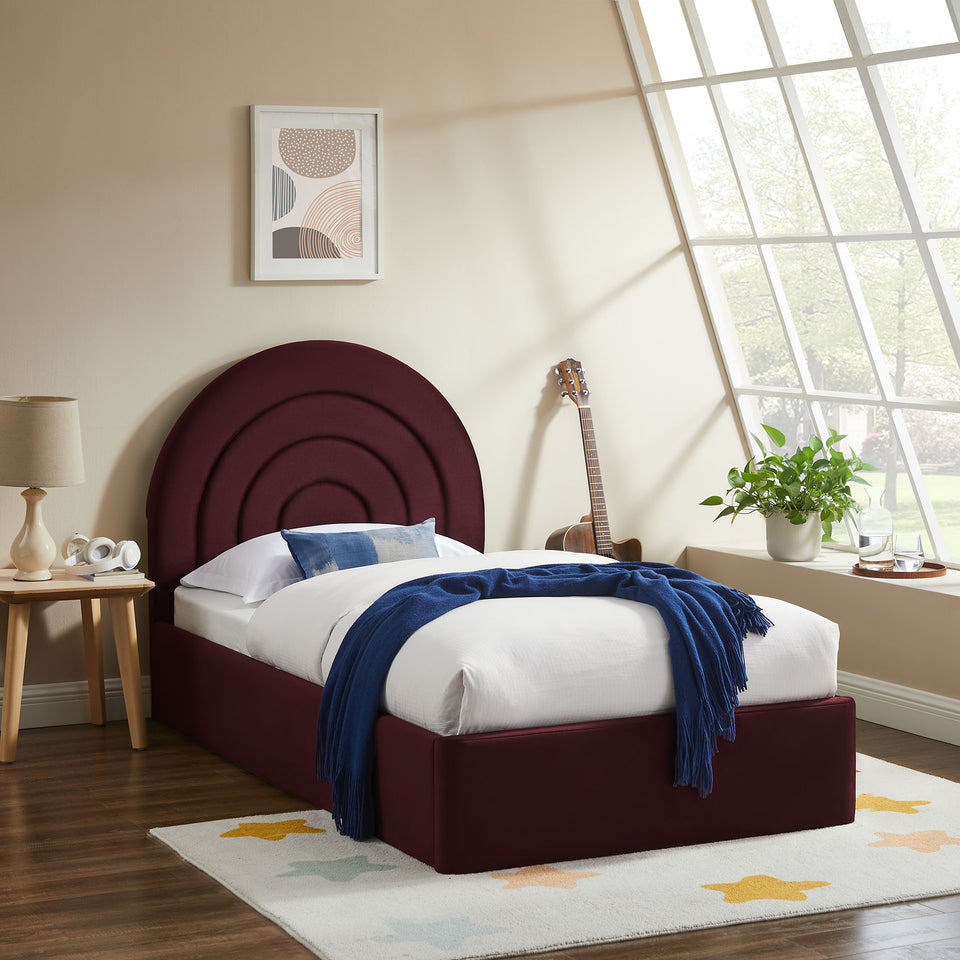 Solana Arched Performance Velvet Twin Platform Bed by Modway