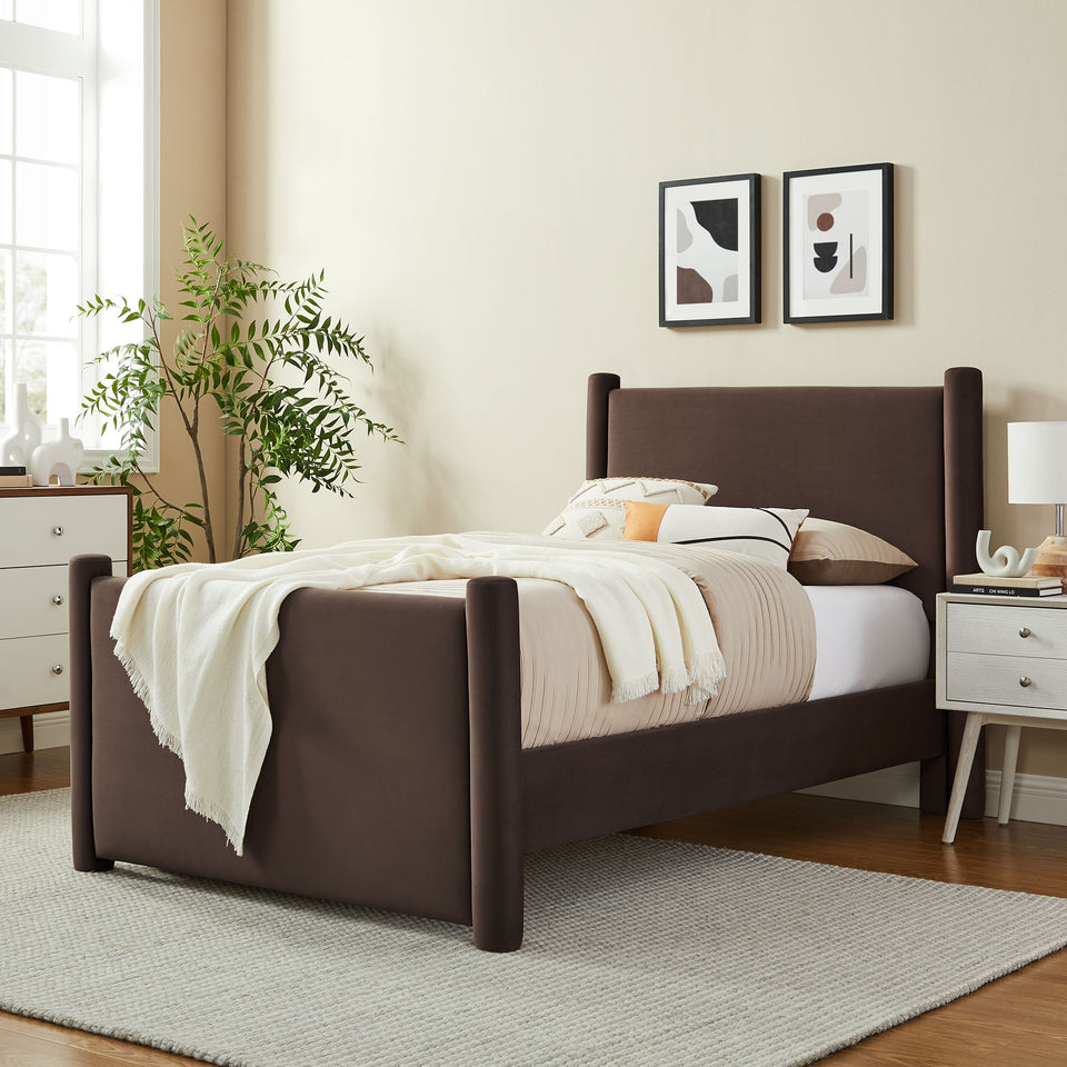 Rael Performance Velvet Twin Platform Bed by Modway