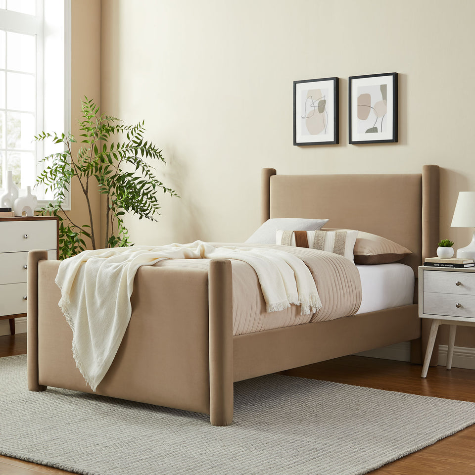 Rael Performance Velvet Twin Platform Bed by Modway