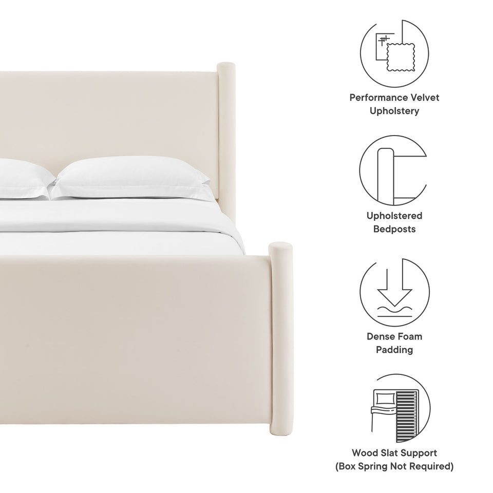 Rael Performance Velvet Full Platform Bed by Modway