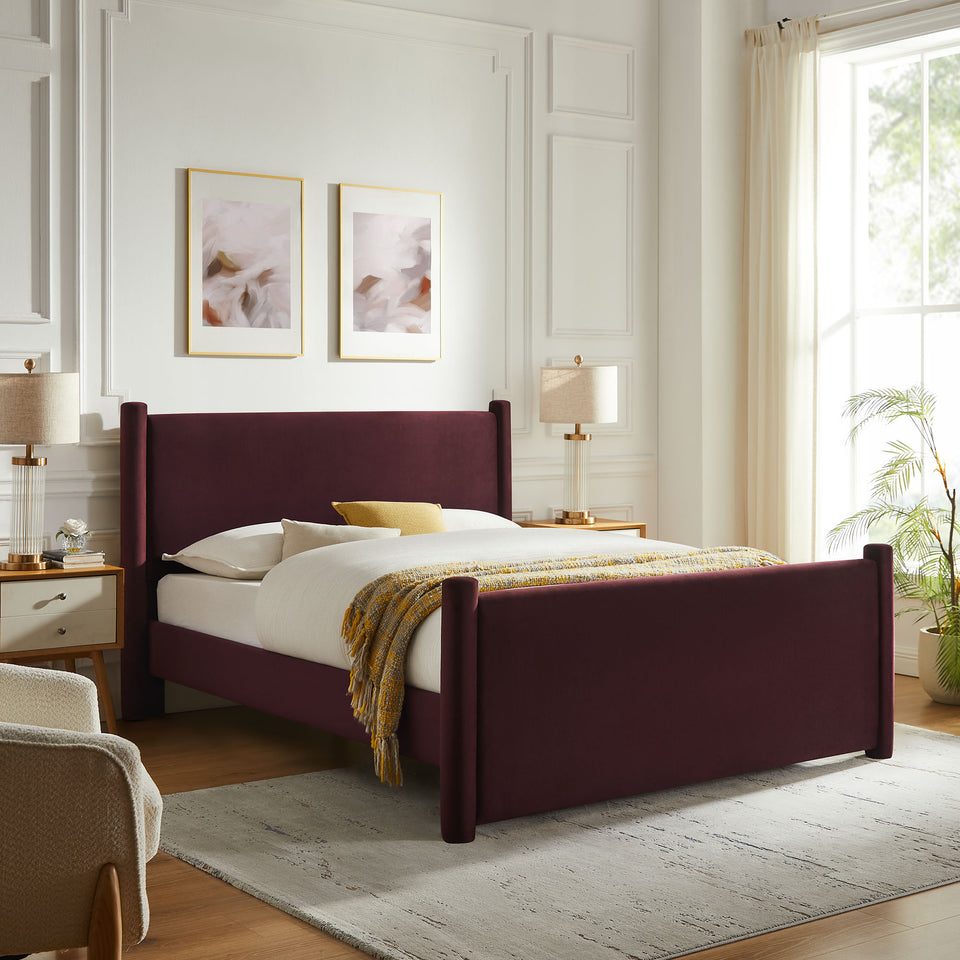 Rael Performance Velvet Full Platform Bed by Modway