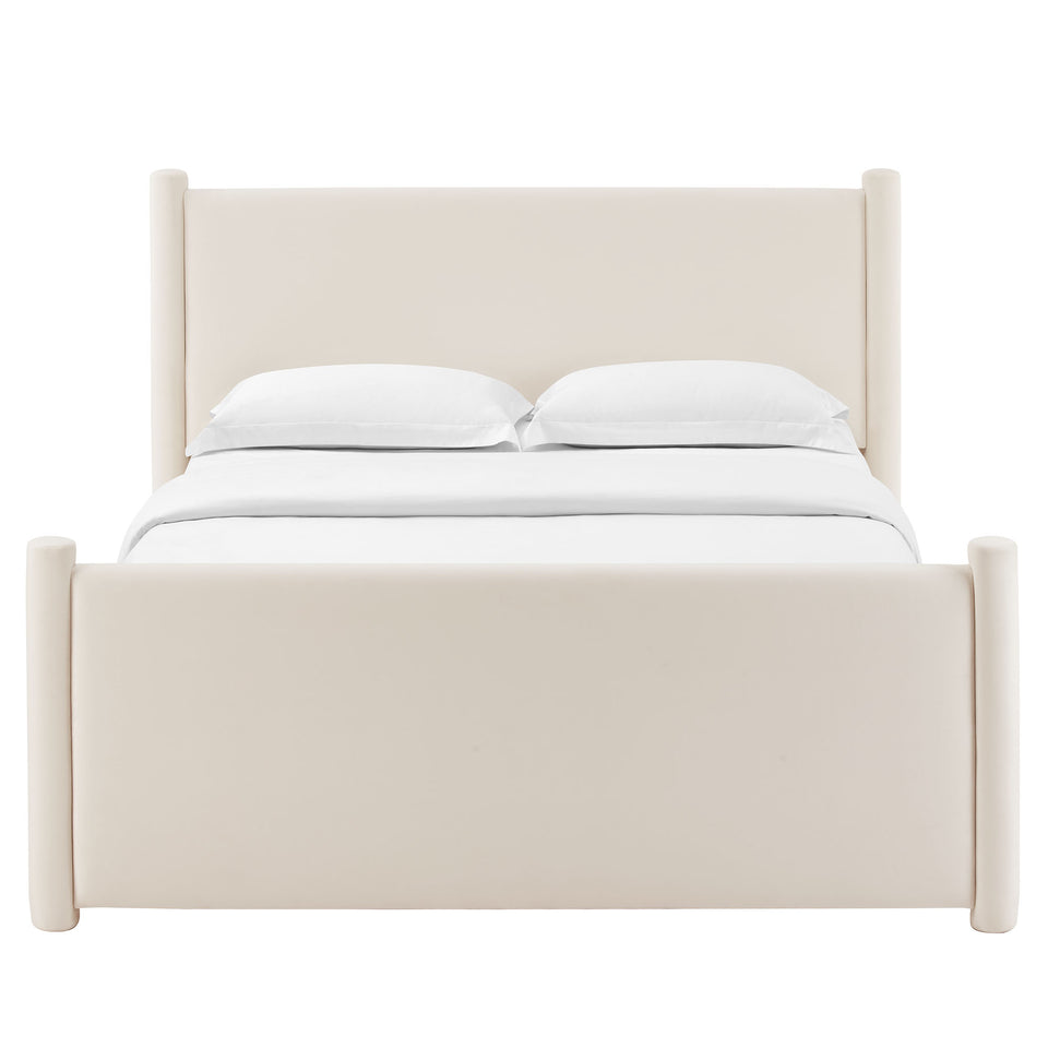 Rael Performance Velvet Queen Platform Bed by Modway