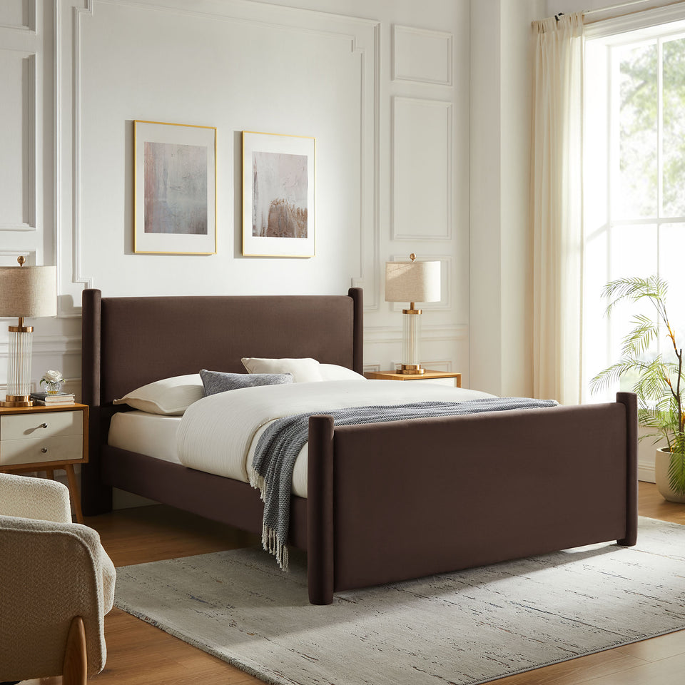 Rael Performance Velvet Queen Platform Bed by Modway