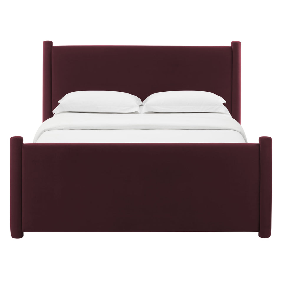 Rael Performance Velvet Queen Platform Bed by Modway