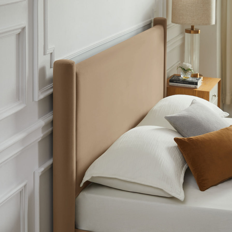 Rael Performance Velvet Queen Platform Bed by Modway