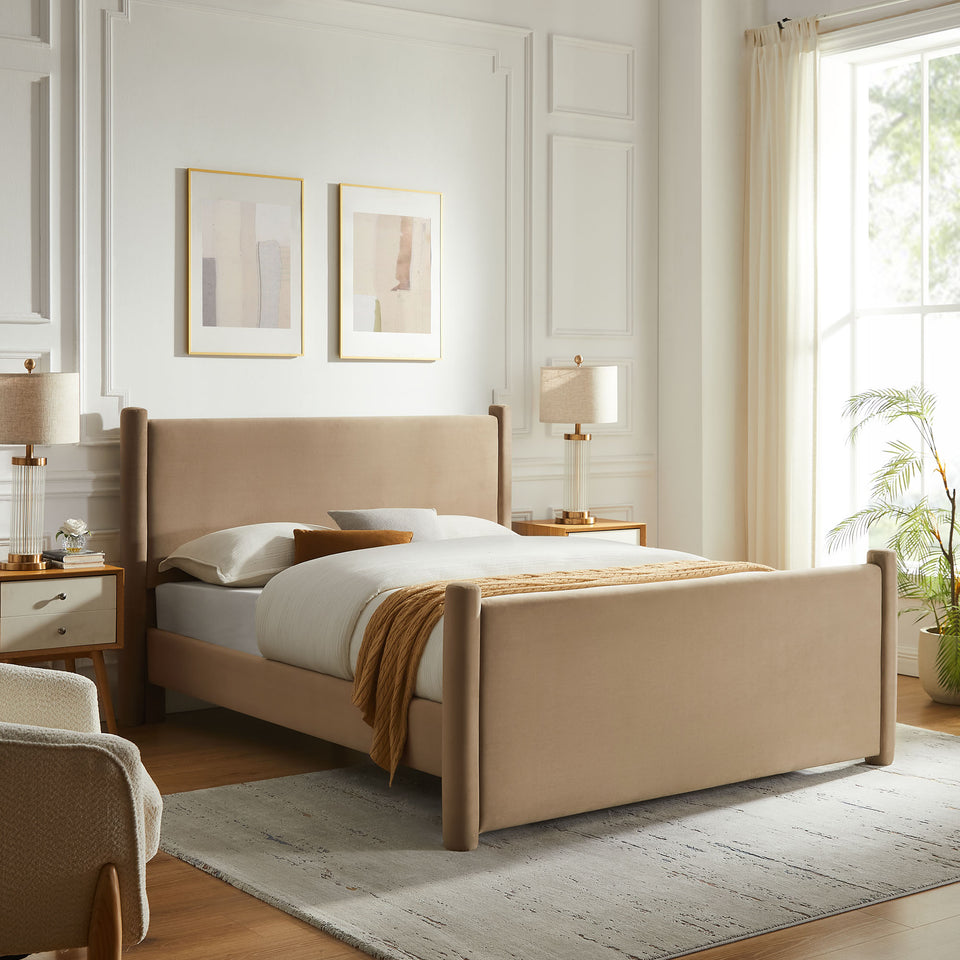 Rael Performance Velvet Queen Platform Bed by Modway