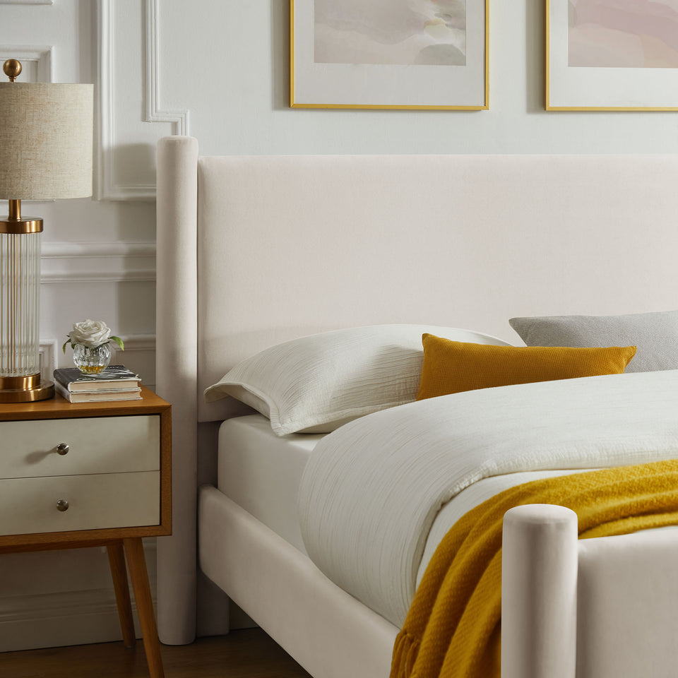 Rael Performance Velvet King Platform Bed by Modway