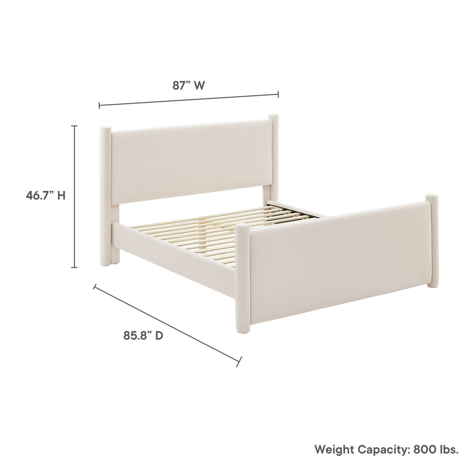 Rael Performance Velvet King Platform Bed by Modway