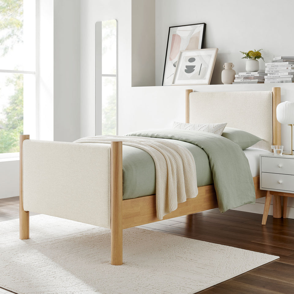 Maven Twin Size Fabric Upholstered Platform Bed by Modway